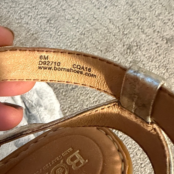 Born Shimmering Gold Strappy Sandals - Picture 8 of 8